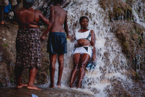15 July 2009:. Annual Vodoo festival at Saut d'Eau Waterfalls with thousands of pilgrims from Haiti and the Haitian diaspora taking good-luck baths