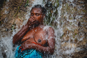 15 July 2009:. Annual Vodoo festival at Saut d'Eau Waterfalls with thousands of pilgrims from Haiti and the Haitian diaspora taking good-luck baths