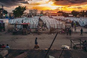 HAITI - EARTHQUAKE SURVIVORS -  REFUGEE CAMP - PORT AU PRINCE