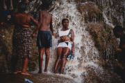 15 July 2009:. Annual Vodoo festival at Saut d'Eau Waterfalls with thousands of pilgrims from Haiti and the Haitian diaspora taking good-luck baths