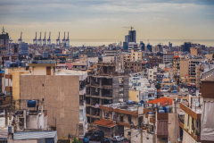 View from the apartment of a family of Iraqi Christian refugees,, Beirut, Lebanon