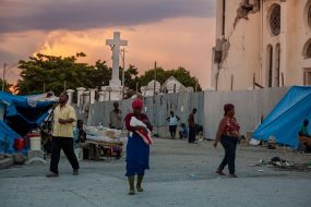 HAITI - EARTHQUAKE SURVIVORS - RECOVERY  - COLLAPSED CATHEDRAL - PORT AU PRINCE