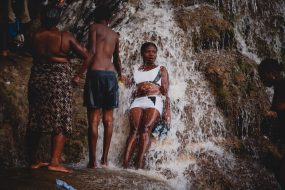 15 July 2009:. Annual Vodoo festival at Saut d'Eau Waterfalls with thousands of pilgrims from Haiti and the Haitian diaspora taking good-luck baths