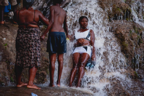 15 July 2009:. Annual Vodoo festival at Saut d'Eau Waterfalls with thousands of pilgrims from Haiti and the Haitian diaspora taking good-luck baths